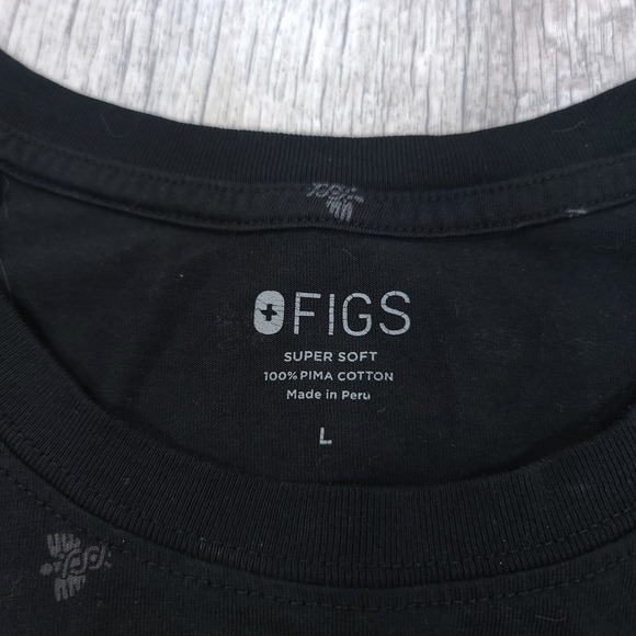 Figs Womens Mens Seamless Underscrub Shirt Size Large Back Print Long Sleeve Top - Picture 6 of 7